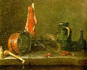 jean-Baptiste-Simeon Chardin A  Lean Diet with Cooking Utensils oil painting on canvas